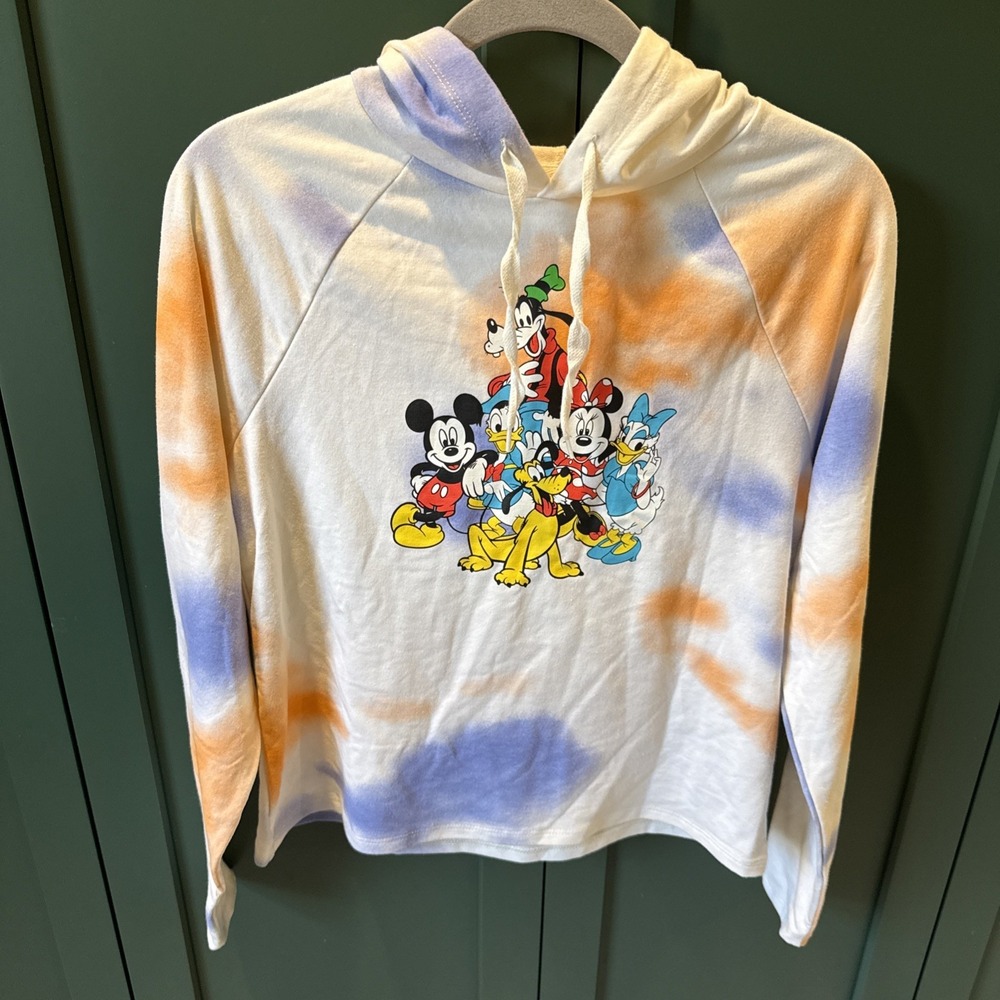 Vintage Disney Parks Mickey and Friends Tie Dye Hoodie‎ Small